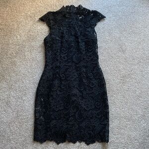 Chic Black Lace Mini Dress